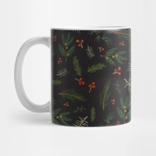 Christmas Tree Pattern - Dark Theme Mug